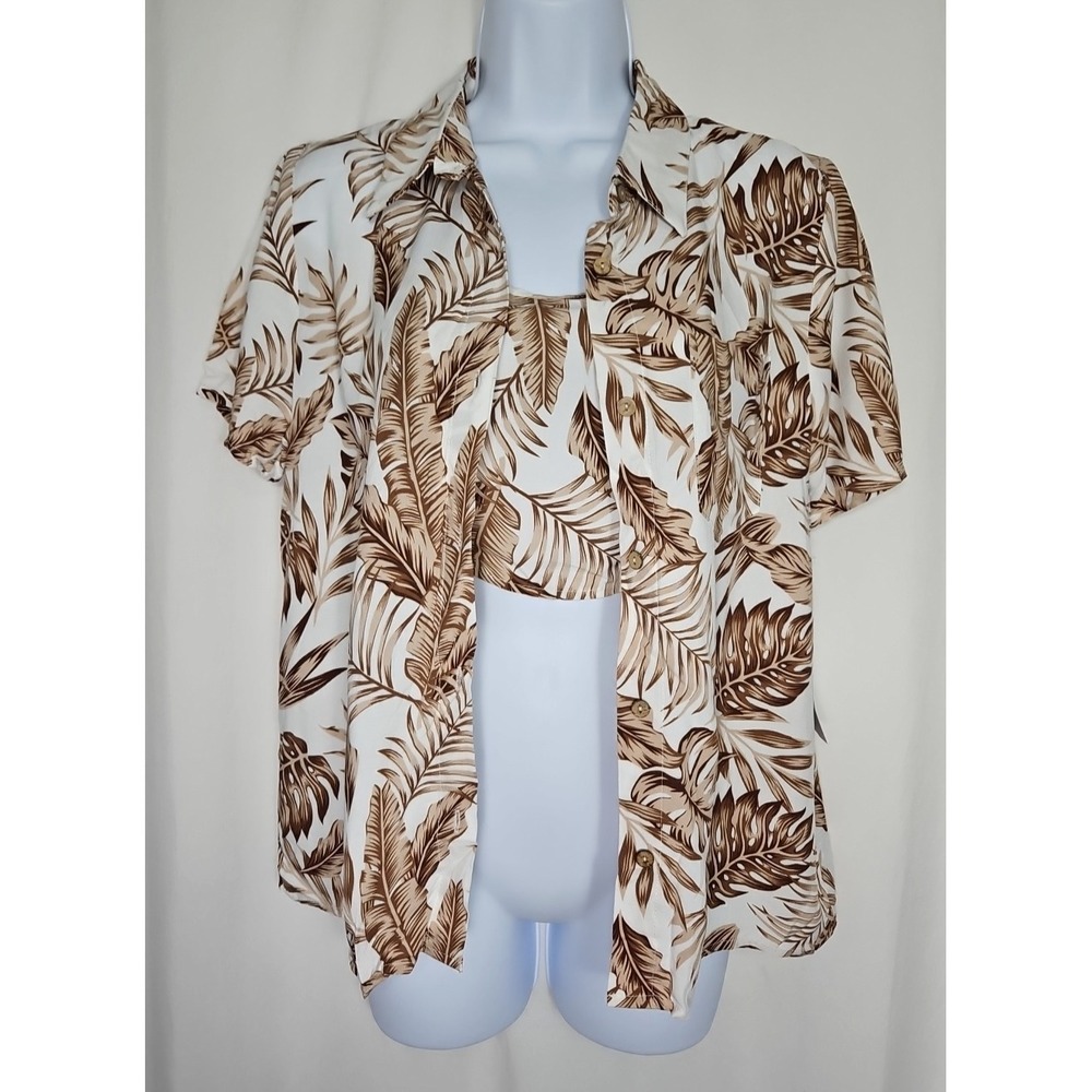 Better Together Juniors Floral Short Sleeve Blouse & Bandeau Set Size Medium NWT